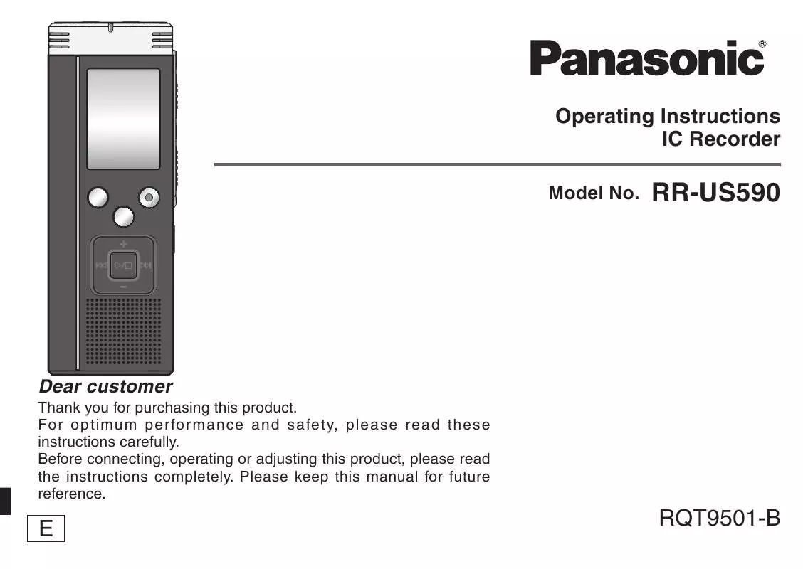 Mode d'emploi PANASONIC RRUS590