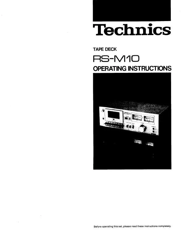 Mode d'emploi PANASONIC RS-M10