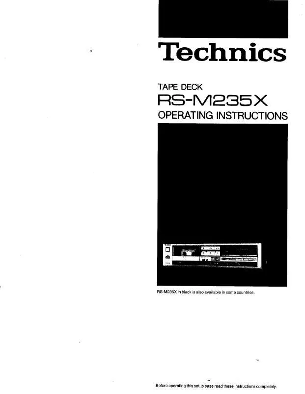 Mode d'emploi PANASONIC RS-M235