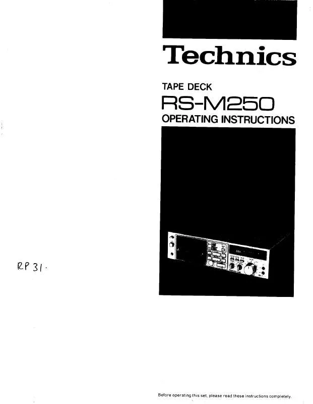 Mode d'emploi PANASONIC RS-M250