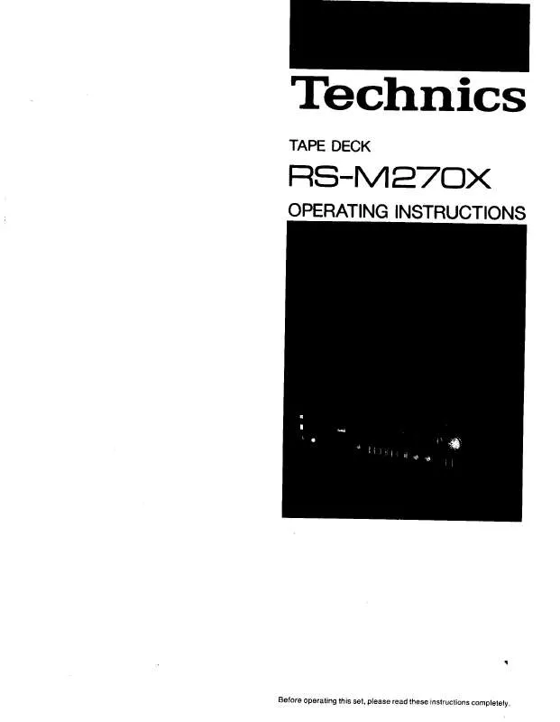 Mode d'emploi PANASONIC RS-M270