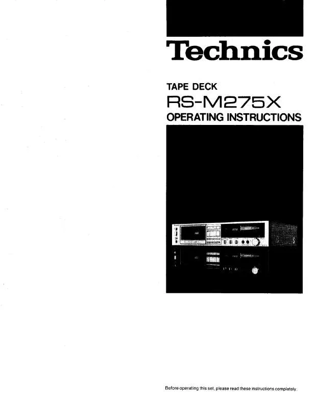 Mode d'emploi PANASONIC RS-M275