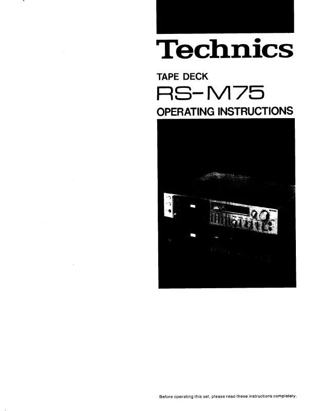 Mode d'emploi PANASONIC RS-M75