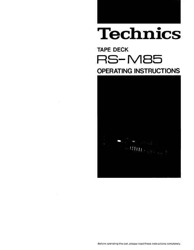 Mode d'emploi PANASONIC RS-M85