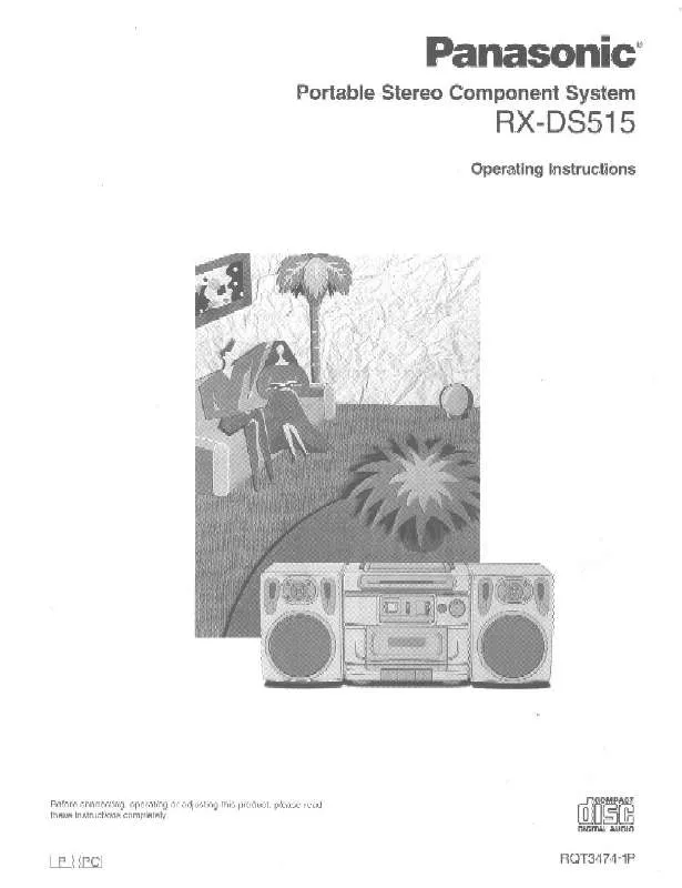 Mode d'emploi PANASONIC RX-DS515