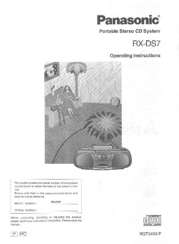 Mode d'emploi PANASONIC RX-DS7