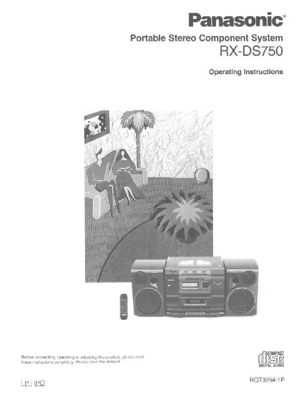 Mode d'emploi PANASONIC RX-DS750