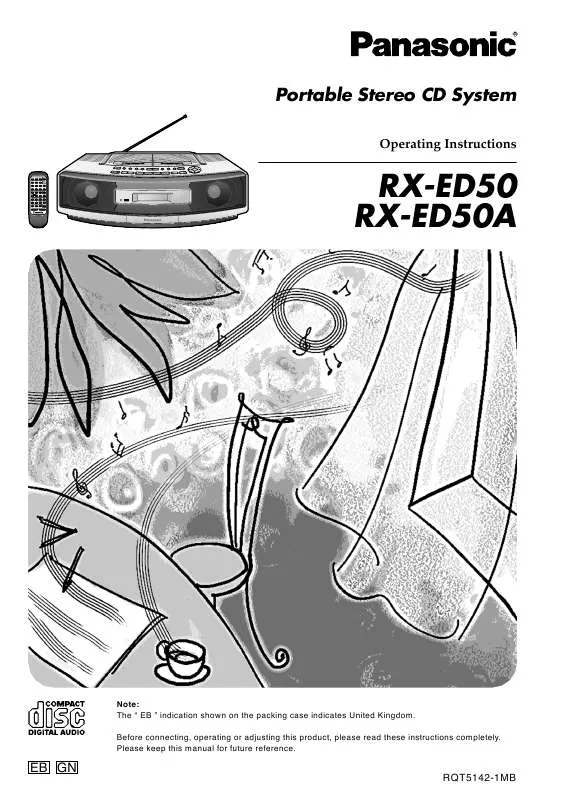 Mode d'emploi PANASONIC RX-ED50A