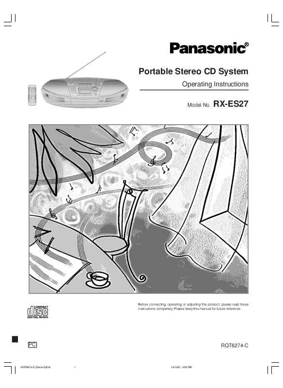 Mode d'emploi PANASONIC RX-ES27P