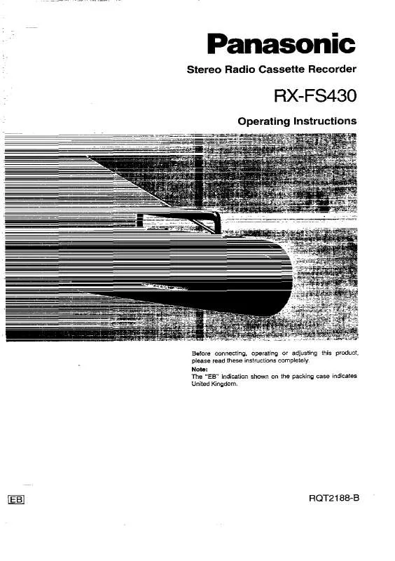 Mode d'emploi PANASONIC RX-FS430