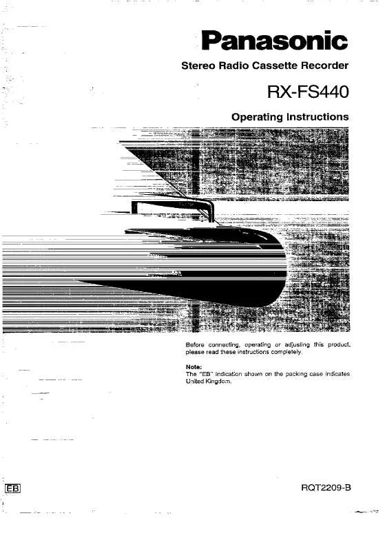 Mode d'emploi PANASONIC RX-FS440