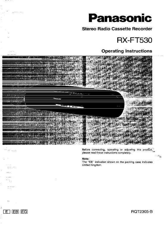 Mode d'emploi PANASONIC RX-FT530