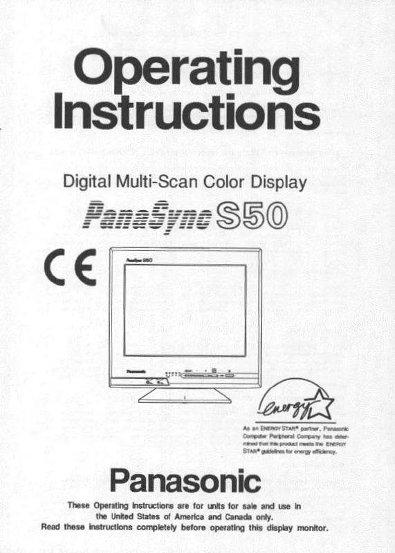 Mode d'emploi PANASONIC S50