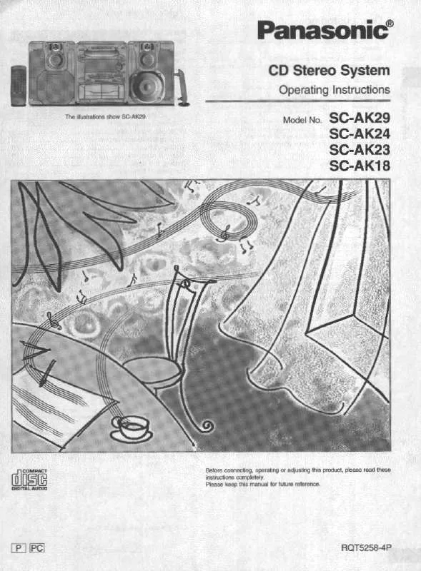 Mode d'emploi PANASONIC SA-AK23