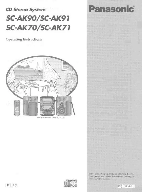 Mode d'emploi PANASONIC SA-AK70