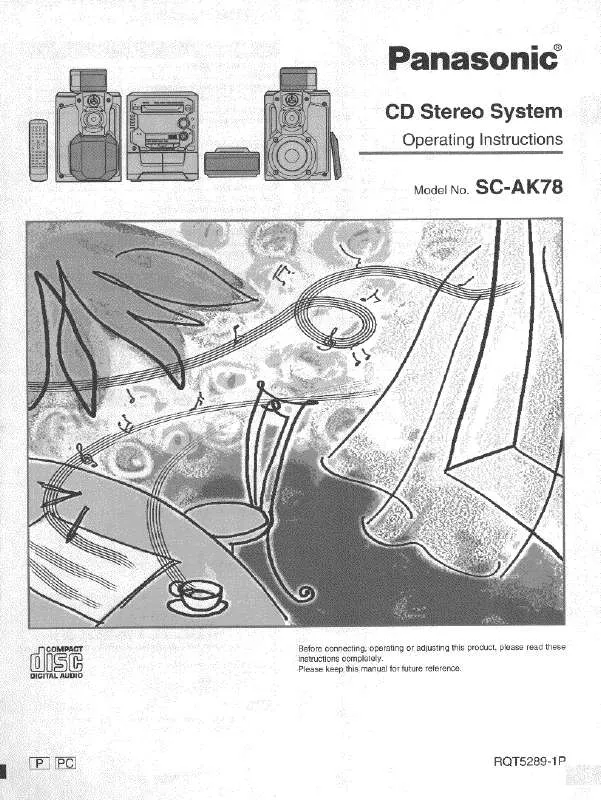 Mode d'emploi PANASONIC SA-AK78