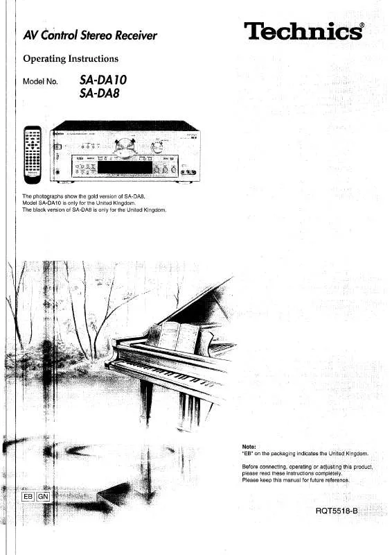 Mode d'emploi PANASONIC SA-DA10