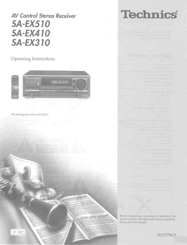 Mode d'emploi PANASONIC SA-EX410