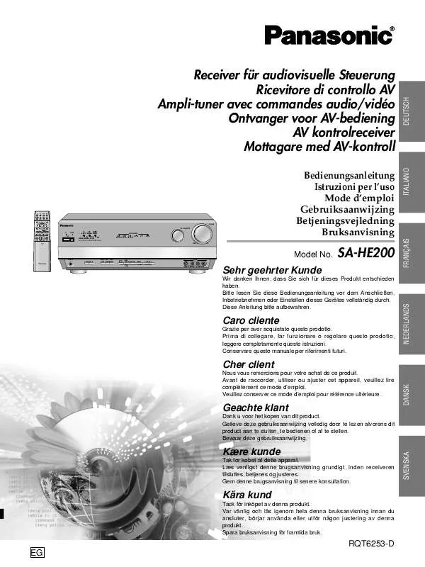 Mode d'emploi PANASONIC SA-HE200EG