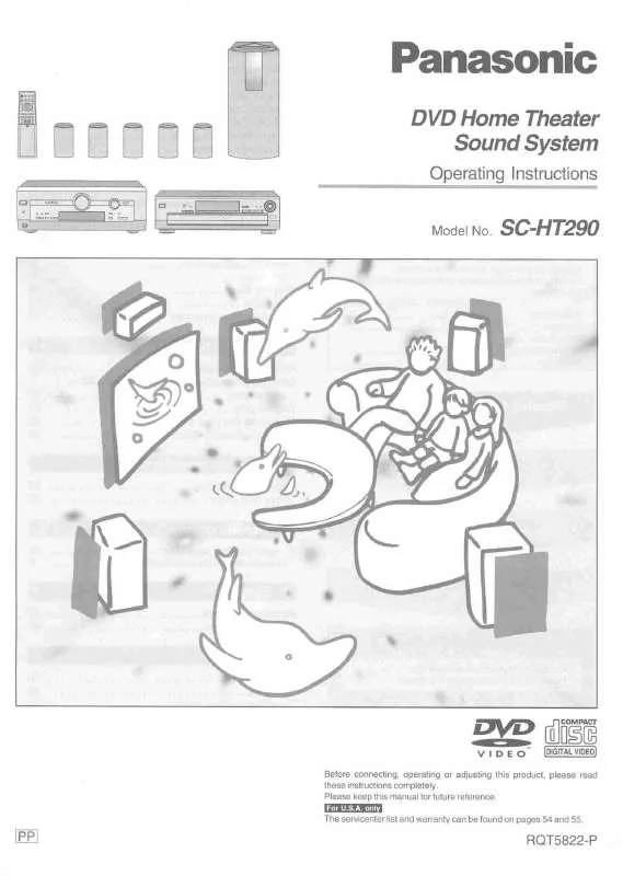 Mode d'emploi PANASONIC SA-HT290