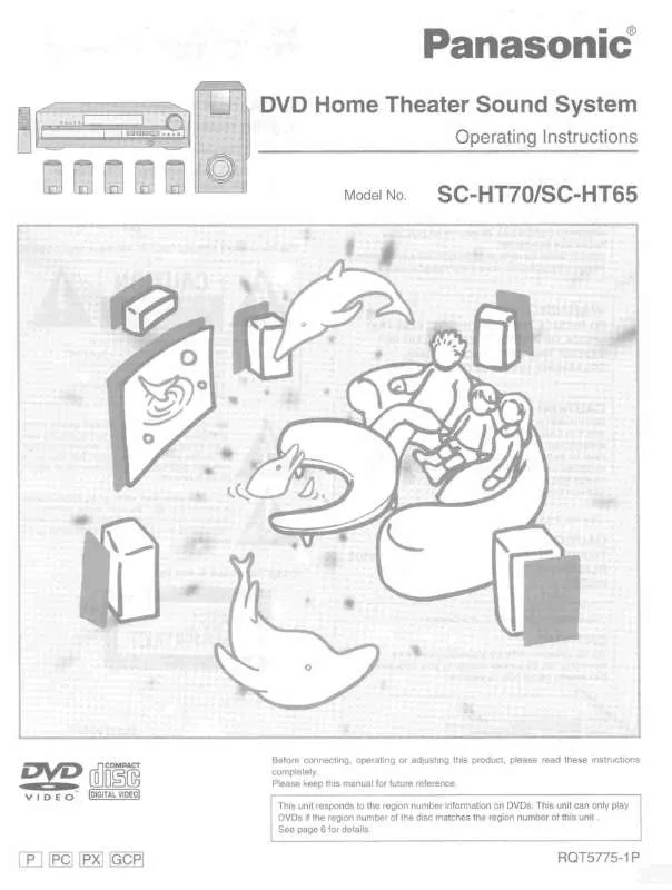 Mode d'emploi PANASONIC SA-HT65