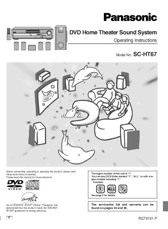 Mode d'emploi PANASONIC SA-HT67