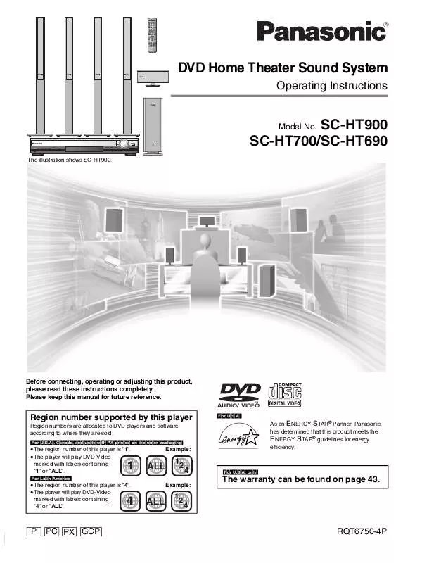 Mode d'emploi PANASONIC SA-HT900