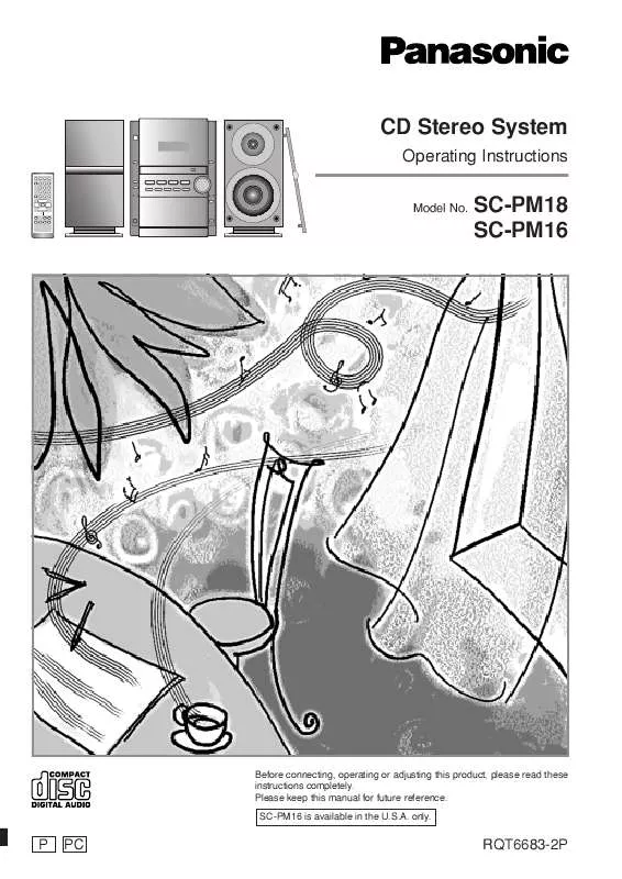 Mode d'emploi PANASONIC SA-PM16