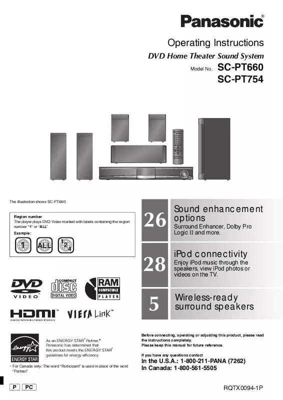 Mode d'emploi PANASONIC SA-PT660