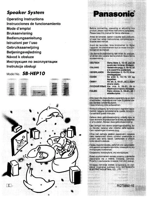 Mode d'emploi PANASONIC SB-HEP10