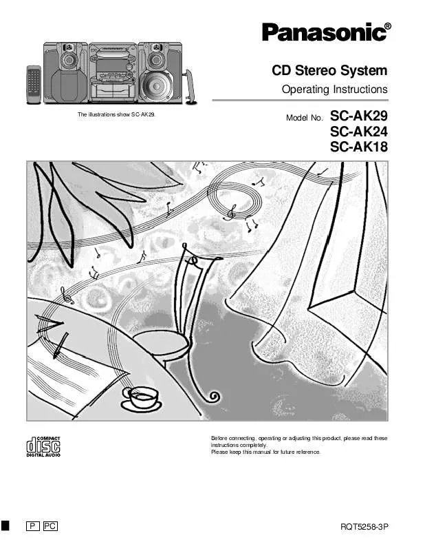 Mode d'emploi PANASONIC SC-AK24