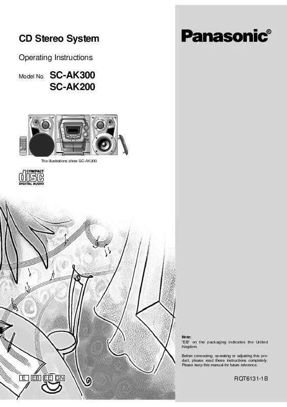 Mode d'emploi PANASONIC SC-AK300GN