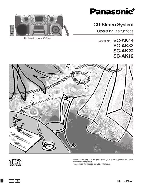 Mode d'emploi PANASONIC SC-AK33