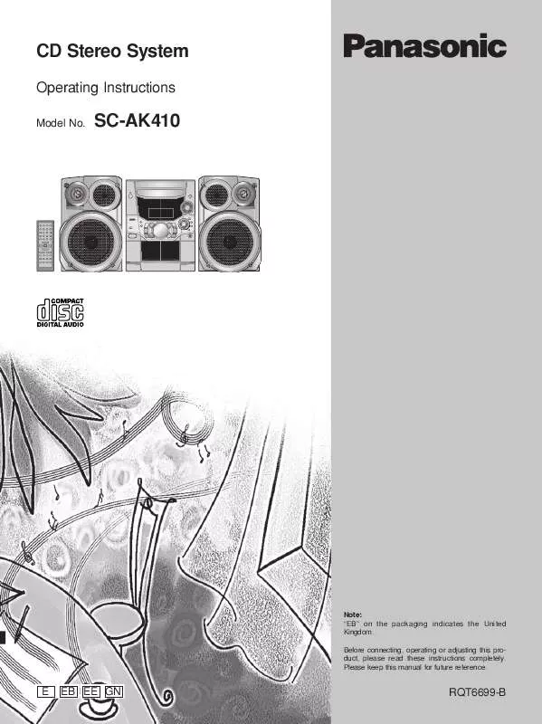 Mode d'emploi PANASONIC SC-AK410