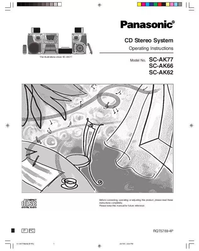 Mode d'emploi PANASONIC SC-AK62