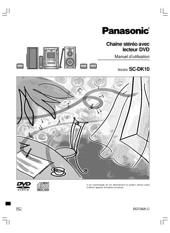 Mode d'emploi PANASONIC SC-DK10