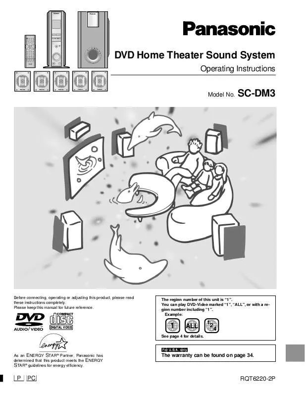 Mode d'emploi PANASONIC SC-DM3