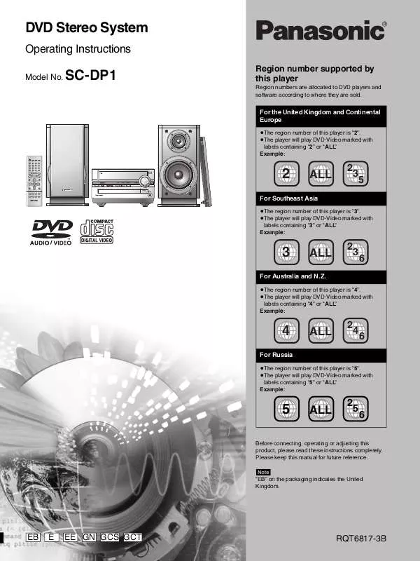 Mode d'emploi PANASONIC SC-DP1