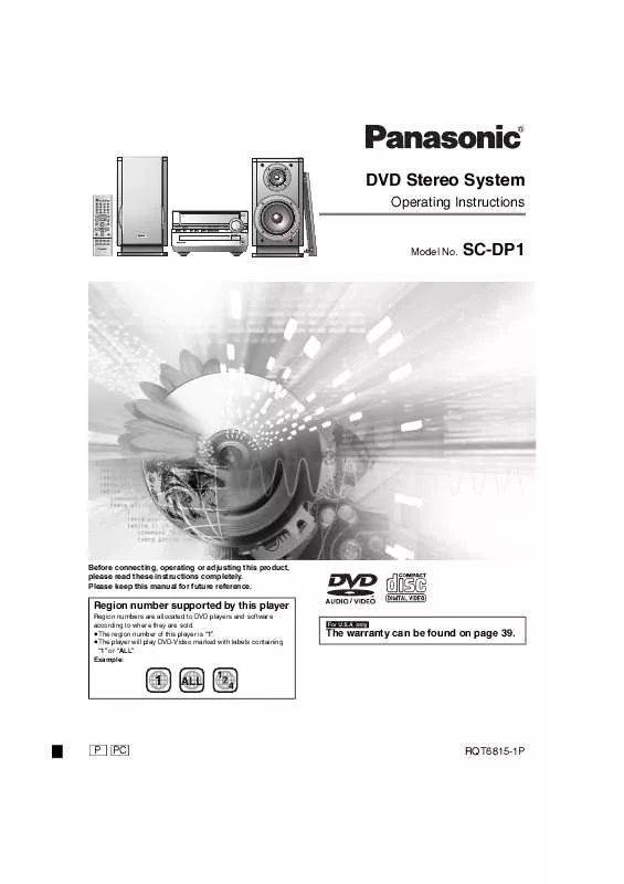 Mode d'emploi PANASONIC SC-DP1P