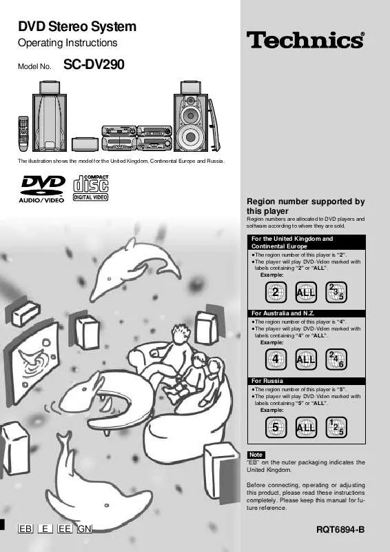 Mode d'emploi PANASONIC SC-DV290