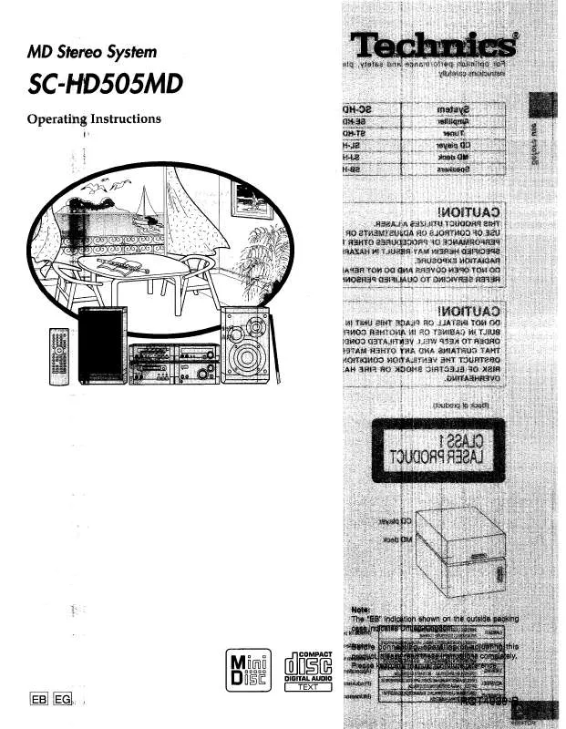 Mode d'emploi PANASONIC SC-HD505MD