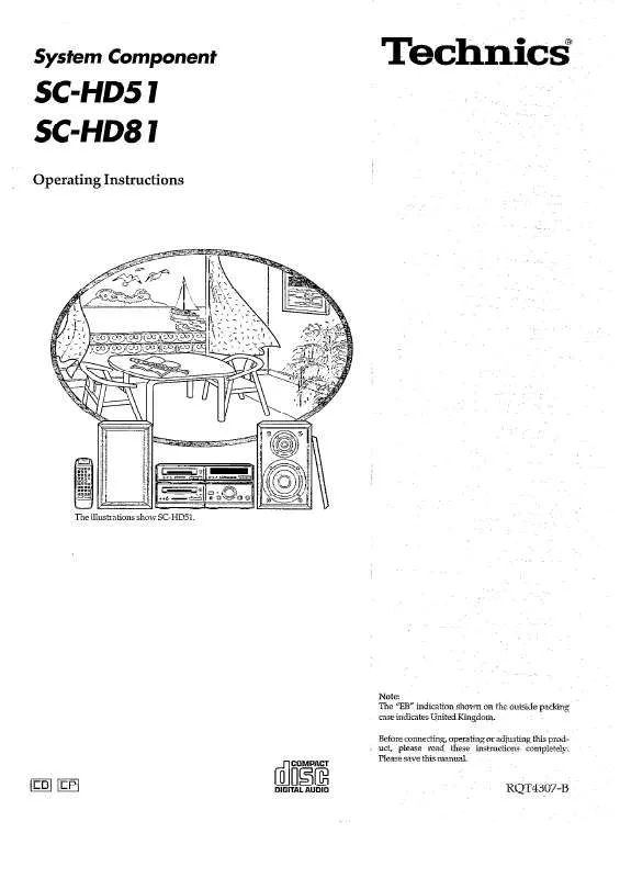 Mode d'emploi PANASONIC SC-HD51