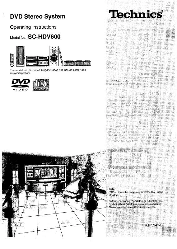 Mode d'emploi PANASONIC SC-HDV600