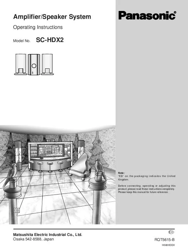 Mode d'emploi PANASONIC SC-HDX2