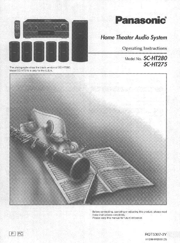 Mode d'emploi PANASONIC SC-HT280