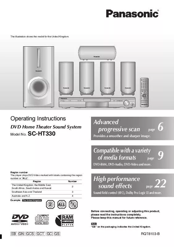 Mode d'emploi PANASONIC SC-HT330