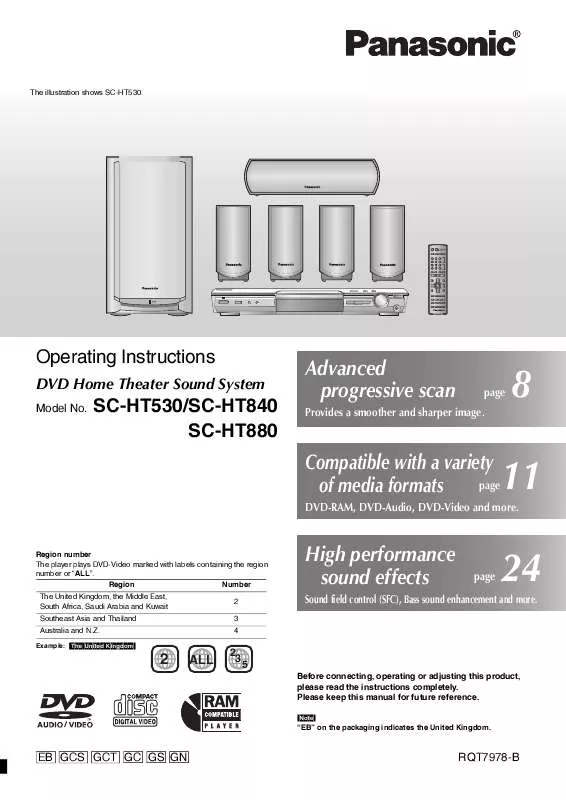 Mode d'emploi PANASONIC SC-HT530