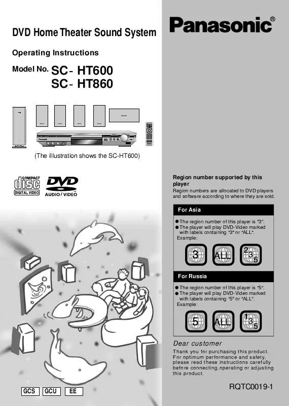 Mode d'emploi PANASONIC SC-HT600