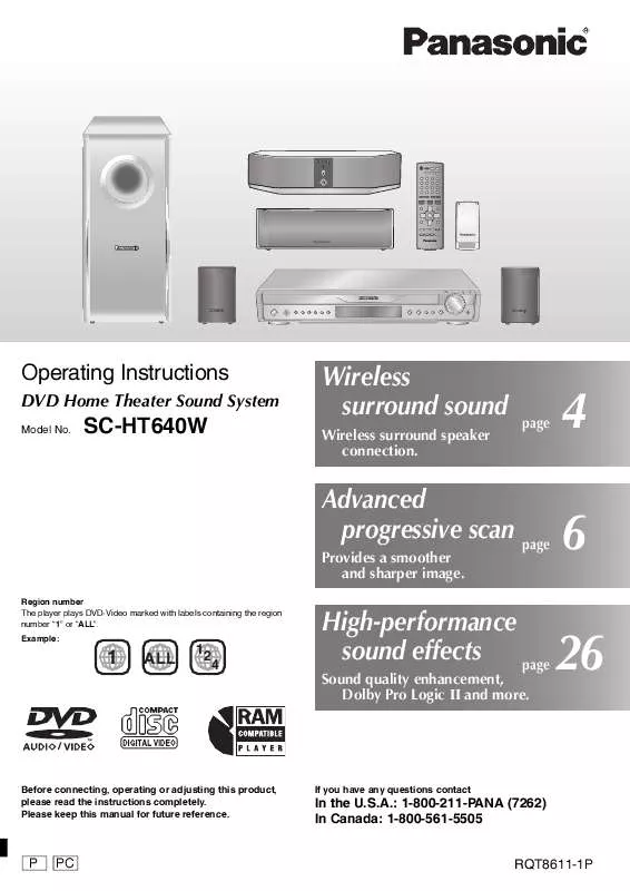 Mode d'emploi PANASONIC SC-HT640W