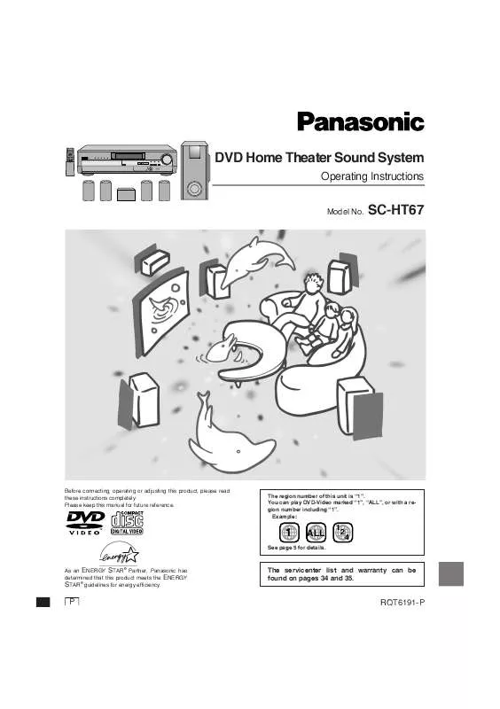 Mode d'emploi PANASONIC SC-HT67P